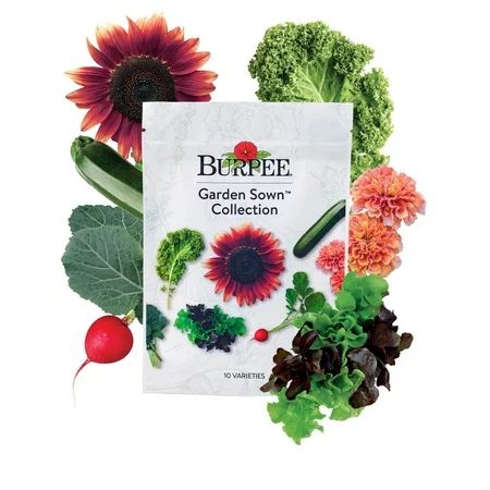 Burpee Garden Sown Flower Herb & Vegetable Seeds Collection - 10 Packs of Non-GMO Seeds for Planting | Walmart (US)