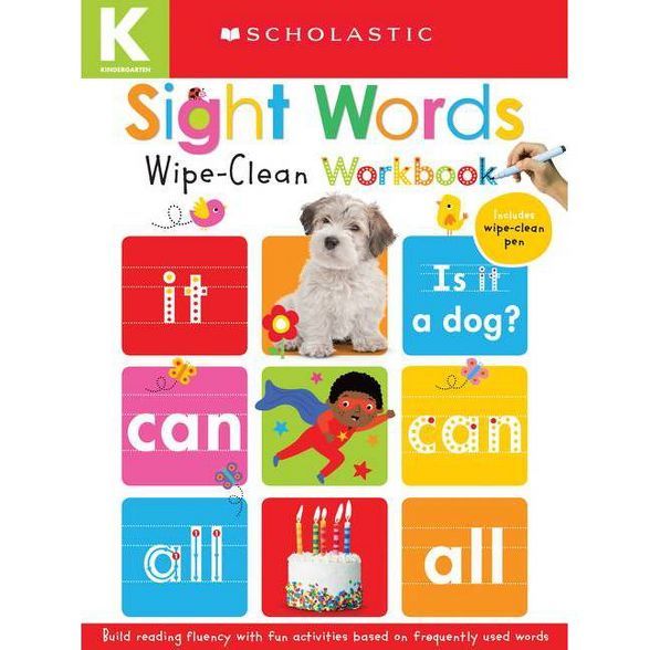 Wipe-Clean Workbooks: Sight Words (Scholastic Early Learners) - (Hardcover) | Target