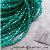 Chinese Crystal Beads, Rondelles, Teal Green Tassel Rondelle Boho Bead, 13 Inch Strand, 3mm, 1 Gross, 144 Beads | Etsy (US)