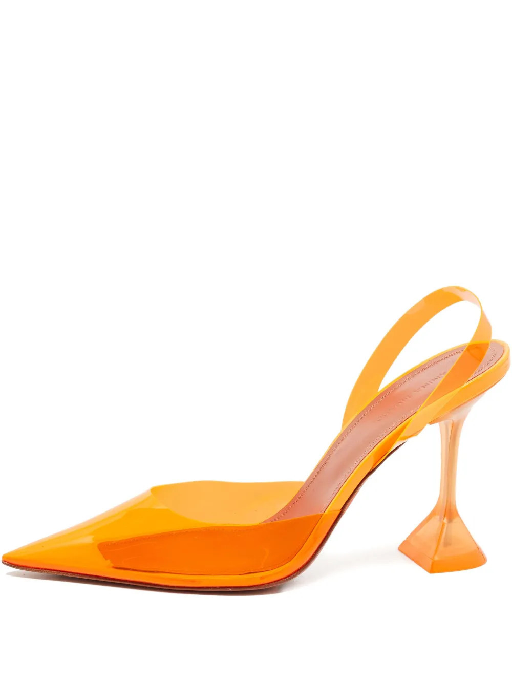 Amina Muaddi 105mm Holli slingback pumps - Orange | Farfetch Global