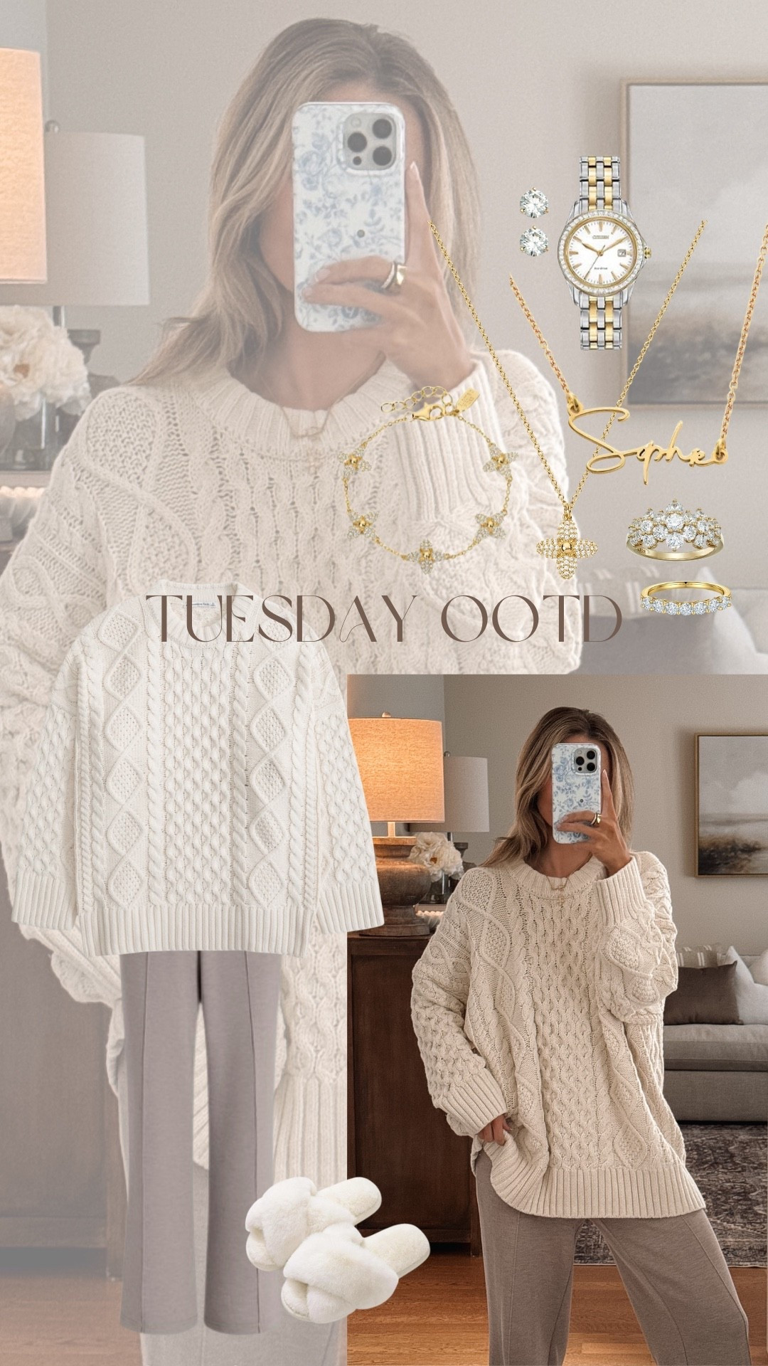 Today’s cozy outfit of the day featuring this neutral combo of this white cable knit sweater from Abercrombie, featured from Kathleen post fall capsule wardrobe! Also wearing these Varley pants that I highly recommend! Lincoln, all of my custom jewelry, electric pics, collection, and more accessories here! I also love this giant art piece from light your home on Etsy! These photos are so beautiful and bring so much joy and comfort to any home!! 

#LTKHome #LTKFallSale #LTKSaleAlert