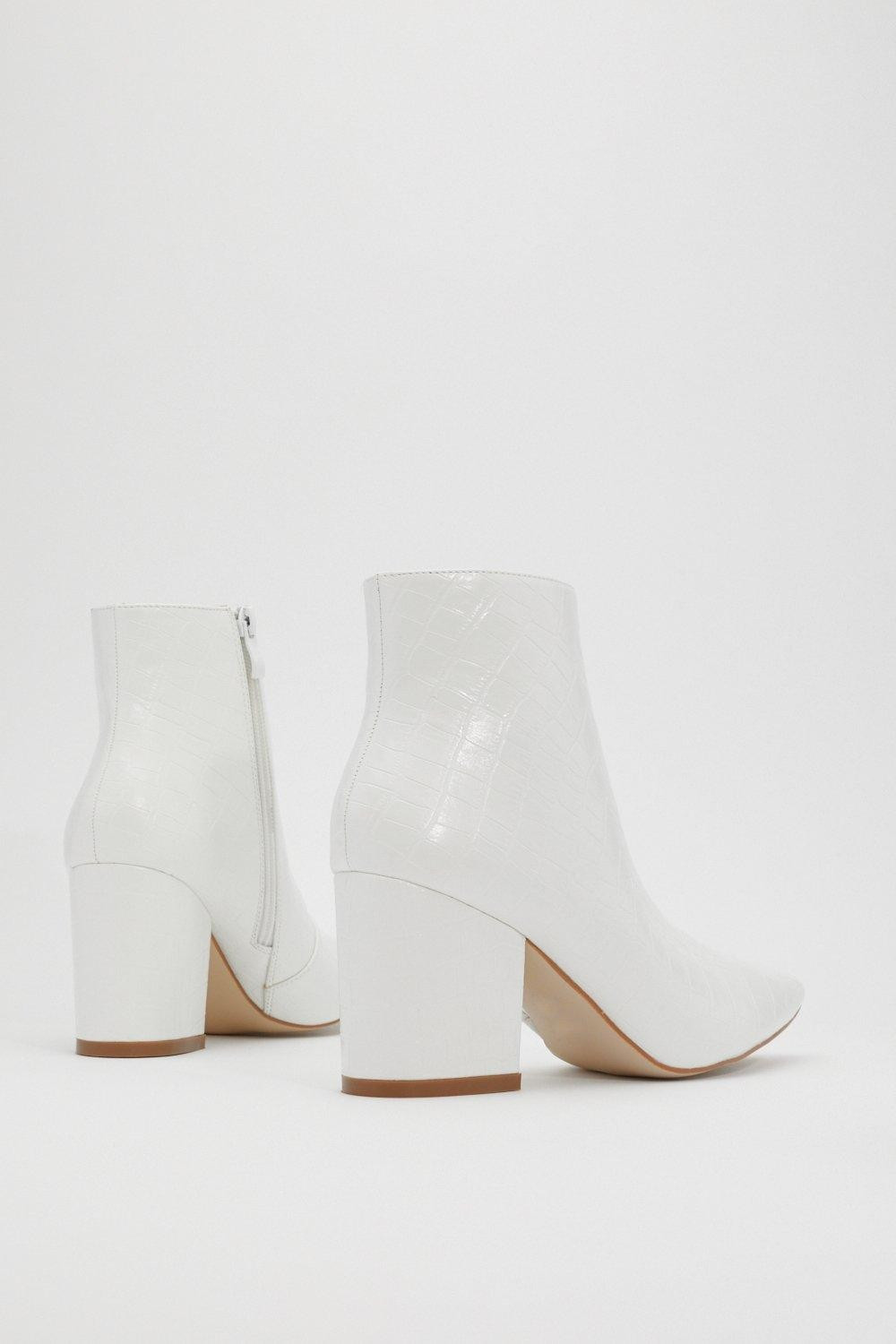 White Here Ankle Boots | NastyGal (UK, IE)