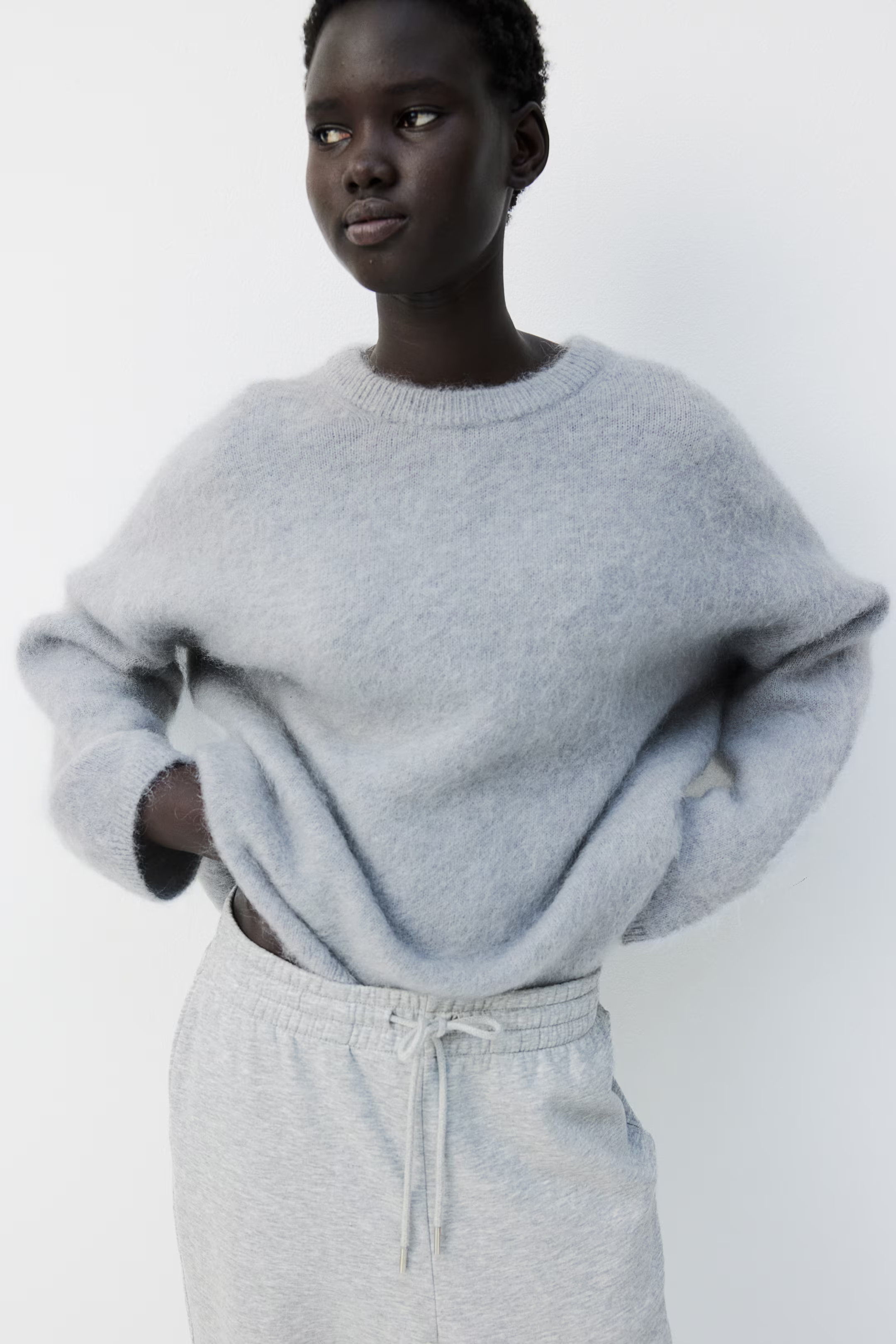 Cotton-blend Sweatpants - Light gray melange - Ladies | H&M US | H&M (US + CA)