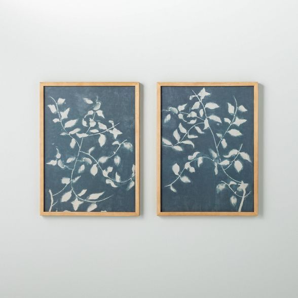 18" x 24" Honeysuckle Print Framed Wall Art Set of 2 - Hearth & Hand™ with Magnolia | Target