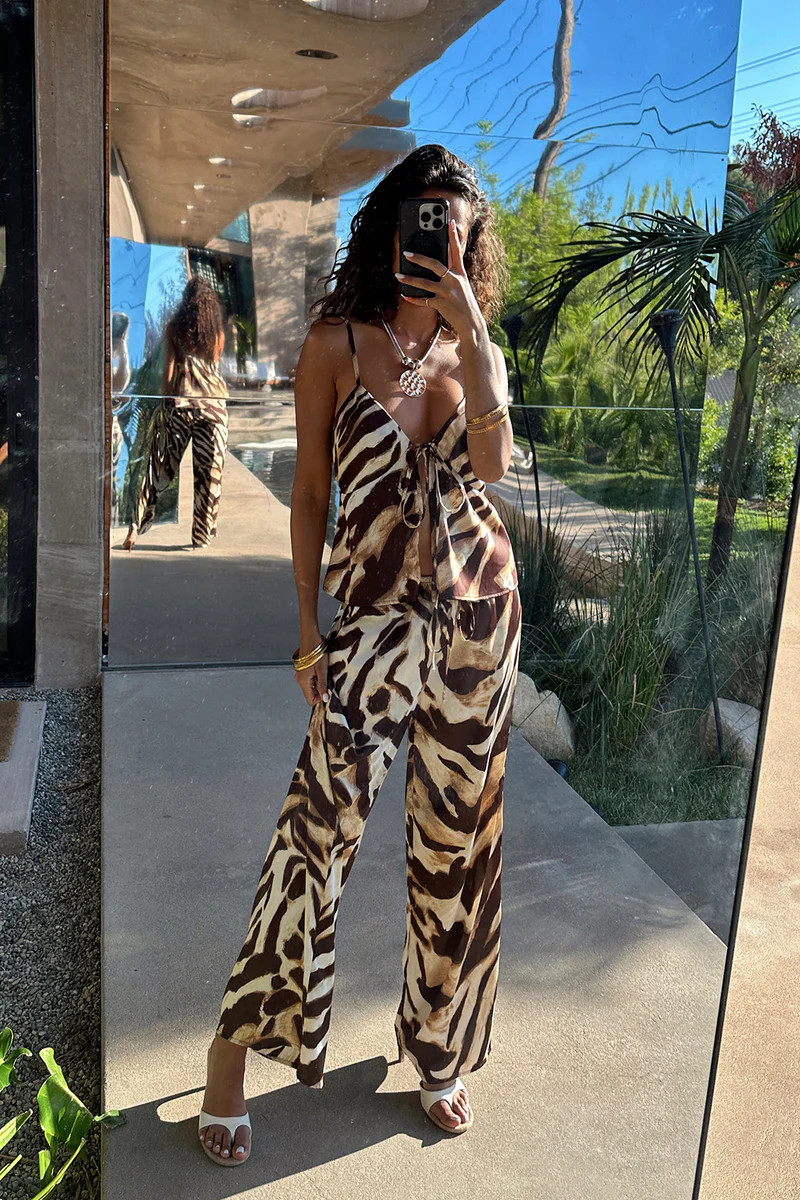 Kiki Mocha Zebra Tank | 12th Tribe