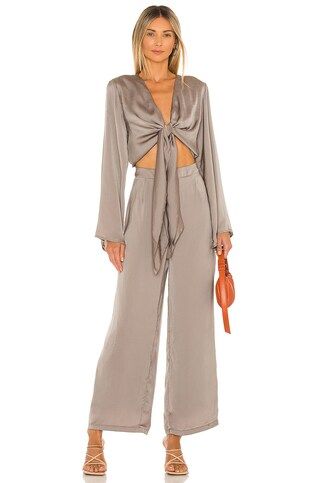 SNDYS Pluto Jumpsuit in Olive from Revolve.com | Revolve Clothing (Global)