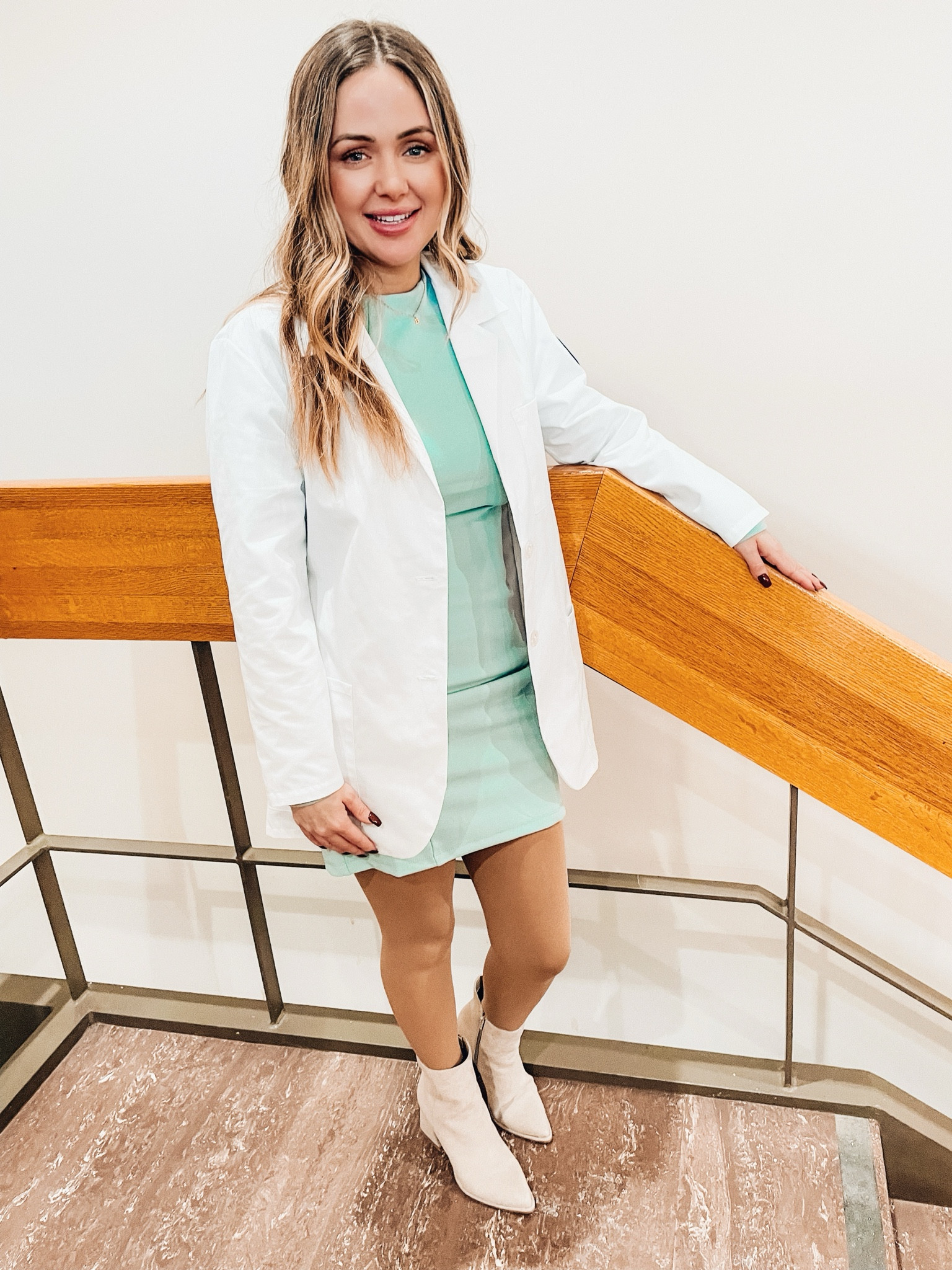 TTS, comfortable night out, church, white coat ceremony, service, winter, dress, sage green, warm fleece stockings, nude, boots, booties, petite, work office outfitt

#LTKFindsUnder50 #LTKFindsUnder100 #LTKSaleAlert