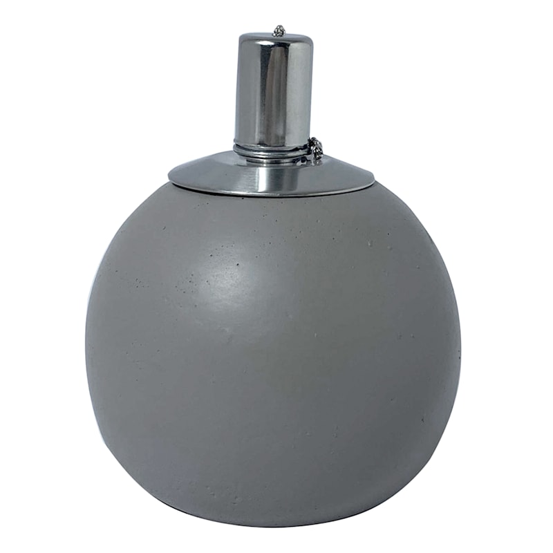 Grey Round Tabletop Torch, 6" | At Home