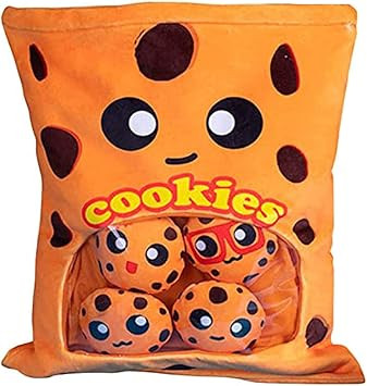 Plushies Doll a Bag of Cookie Toy Stuffed Soft Snack Pillow Plush Yummy Food Toy for Birthday Gif... | Amazon (US)