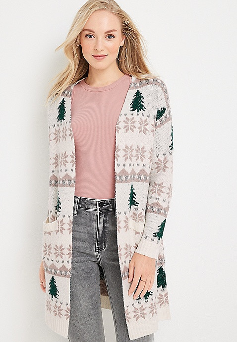 Snowflake Fair Isle Cardigan | Maurices