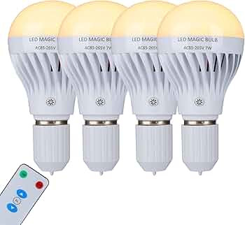BSOD AC 85-265V 7W LED Magic Bulb with Remote Controller Warm White Emergency Light with Recharge... | Amazon (US)