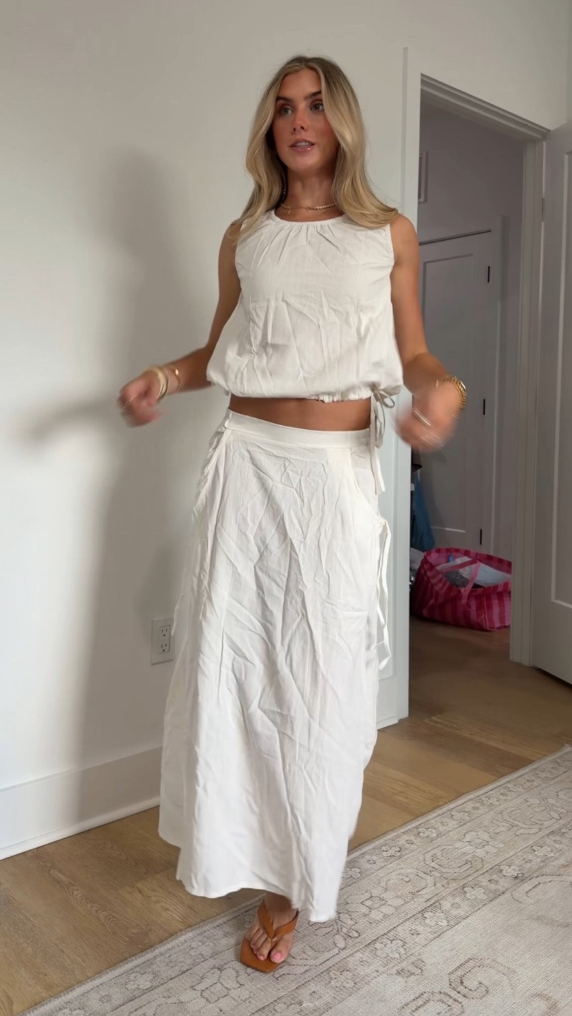 Amazon size small Womens 2 Piece Matching Set Sleeveless Cropped Tank Top Midi Dress
Gathered Ruched Neck Drawstring Tie Back Top, High Waist Tie Pocket Maxi Long Skirt Set, Boho Casual Summer Matching Suit

#LTKootd #LTKSaleAlert #LTKSeasonal