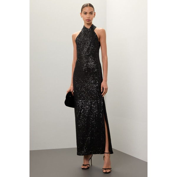 Rachel Rachel Roy Black Sequin Harland Gown black | Rent the Runway