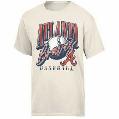 MLB Atlanta Braves Women's Parchment Comfort Wash T-Shirt - XL | Target