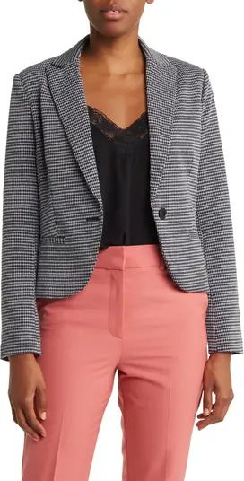 Houndstooth One Button Notch Lapel Blazer | Nordstrom Rack