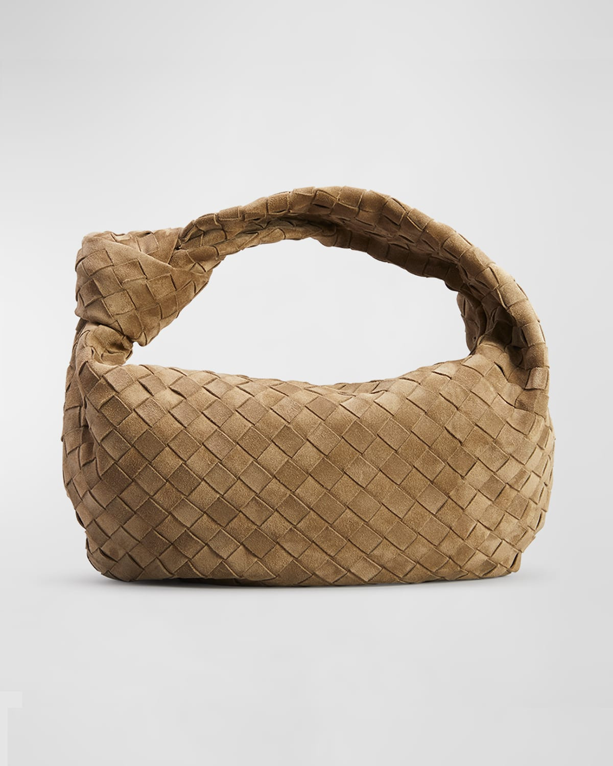 Jodie Teen Intrecciato Cashmere Suede Shoulder Bag | Neiman Marcus