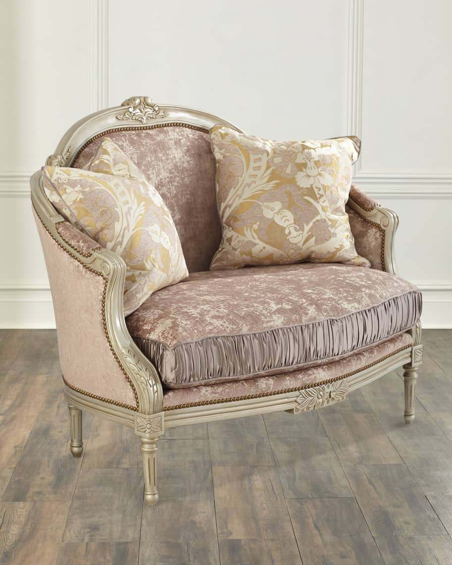 Massoud Scarlett Settee | Horchow