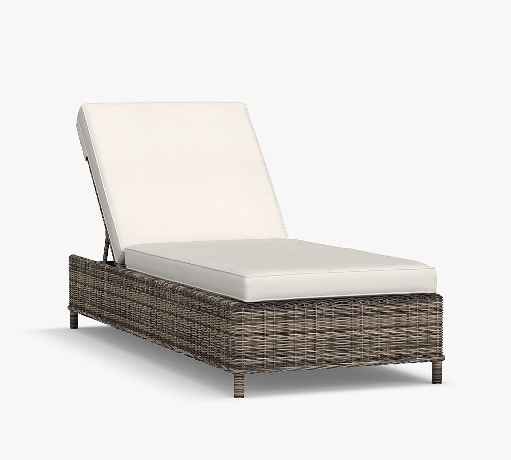 Torrey Wicker Outdoor Chaise Lounge | Pottery Barn (US)