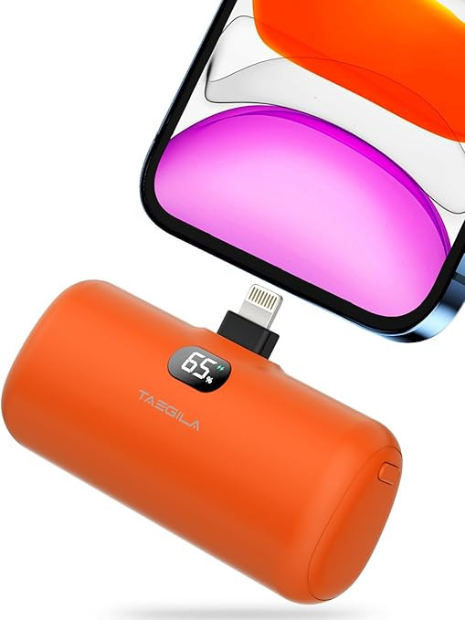 Taegila Small Portable Charger iPhone 5000mAh with Built in Cable, MFi Certified Compact Power Ba... | Amazon (US)
