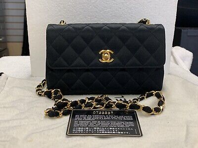 Vintage CHANEL Black Quilted Satin Small Flap Bag  | eBay | eBay US