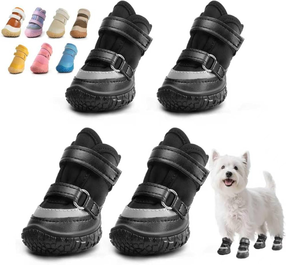 Dog Shoes for Small Dogs, Breathable Dog Boots Paw Protector for Hot Pavement Winter Snow, Dog Bo... | Amazon (US)