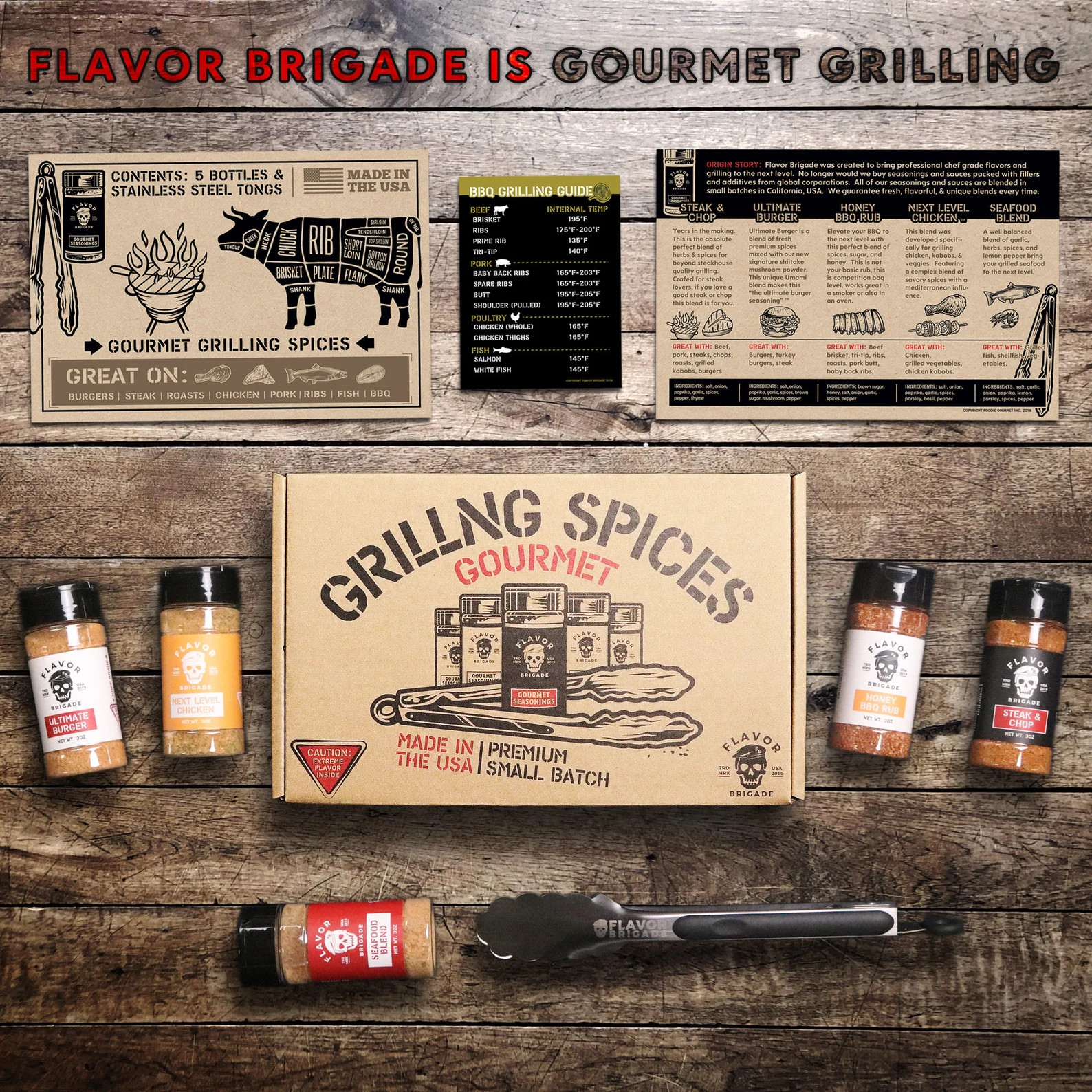 Gourmet Grilling Spices Gift Set for Guys, Dad, Men, BBQ Grill Accessories, Smoker, Seasonings, U... | Etsy (US)