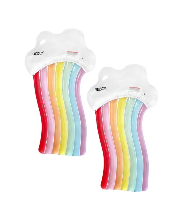 Clear Rainbow Cloud Lounger - 2 Pack | FUNBOY