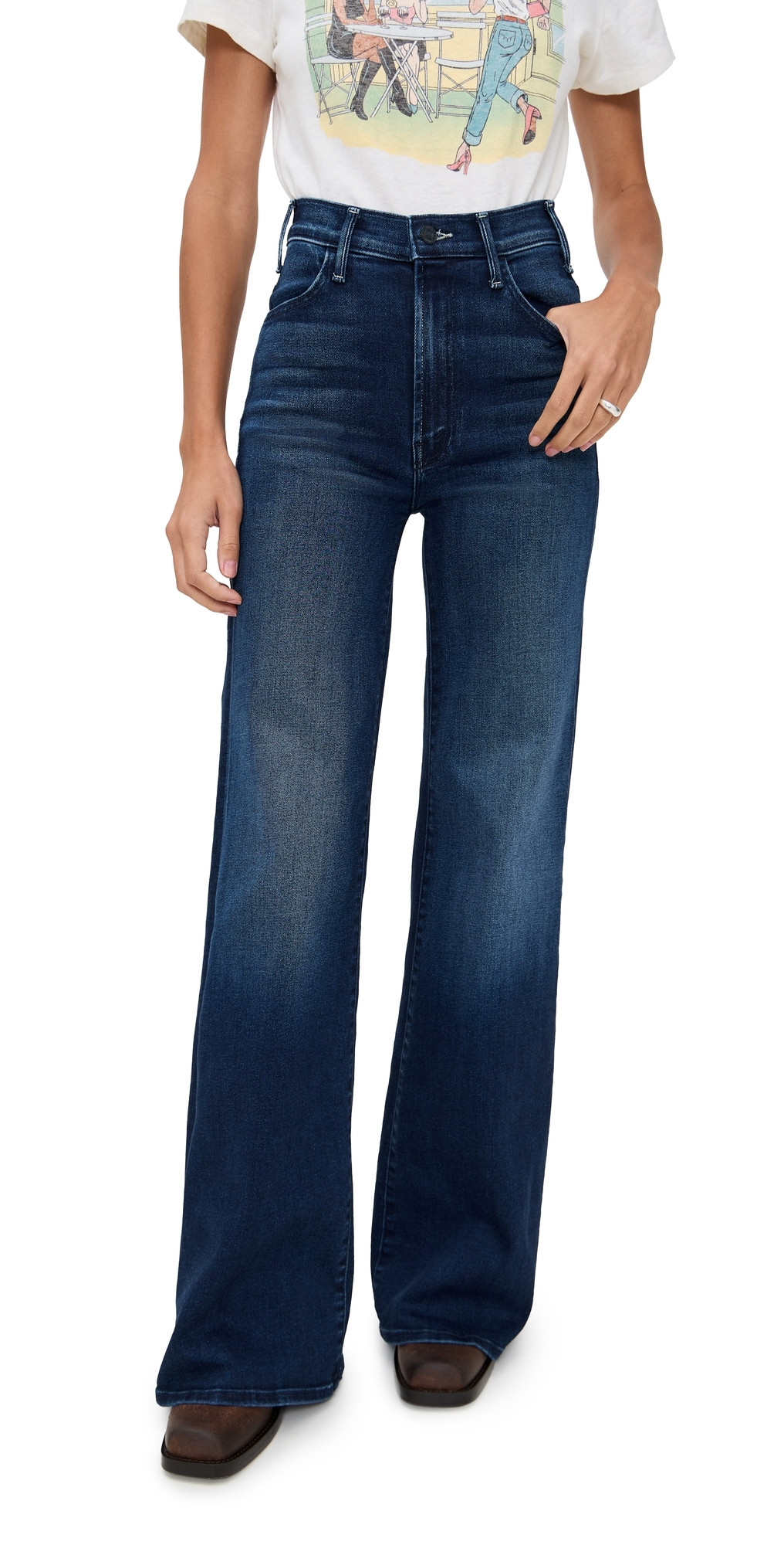 MOTHER The Hustler Roller Sneak Jeans Homecoming High 27 | Shopbop