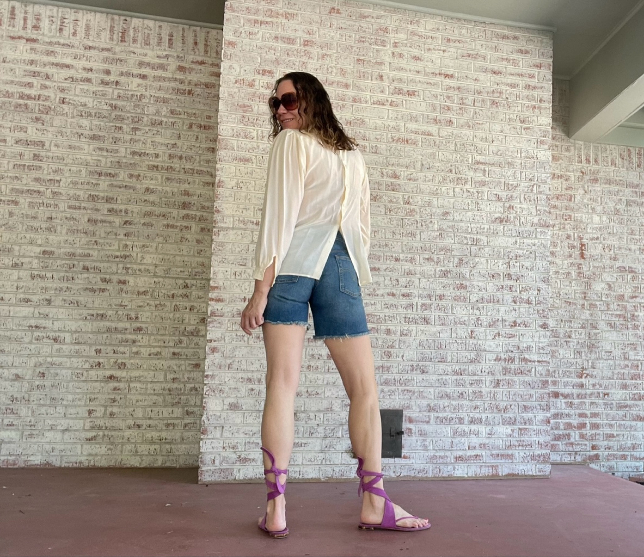 Wearing a version of this all weekend- denim shorts and sheer with the chicest sandals #investmentpiece  

#LTKSeasonal #LTKOver40 #LTKStyleTip