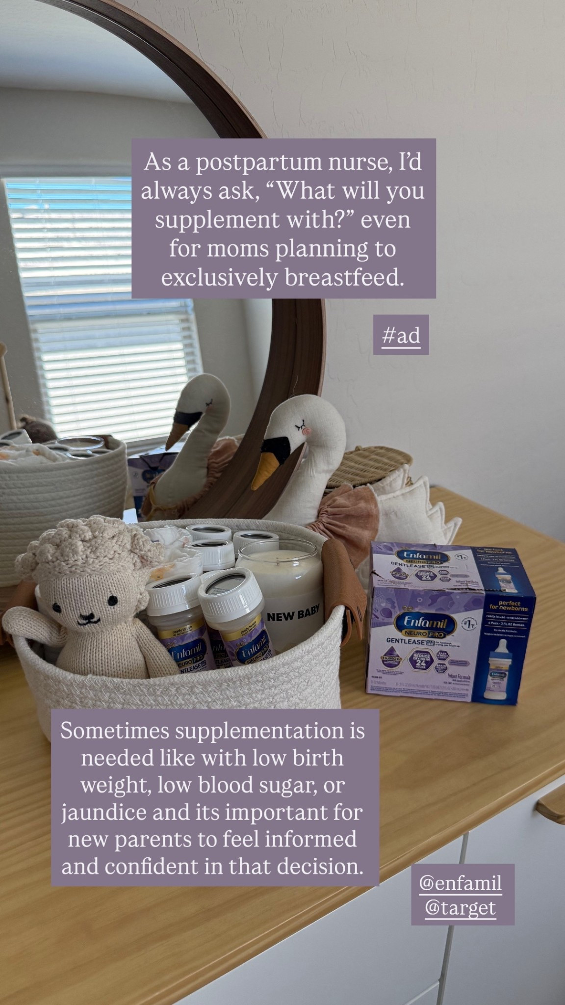 #ad Gentle, complete nutrition you can trust. 💜As a nurse and mom, I recommend Enfamil NeuroPro Gentlease ready to use bottles that help ease fussiness, gas, and spit up, often in just 24 hours, with DHA for brain development and HuMO6 for immune support. Available at Target for busy parents like us. #enfamil #TargetPartner #Target

#LTKBump #LTKBaby #LTKFamily