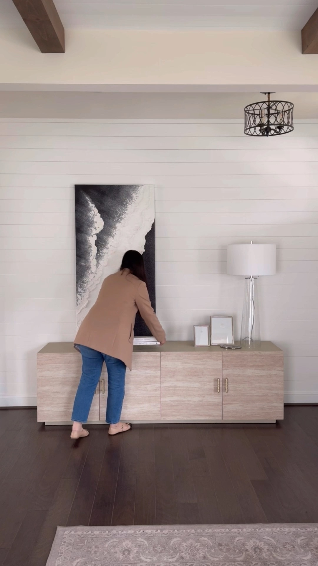 Entryway refresh with @hernest_official 🖤  

When I saw this travertine inspired console table, I knew it was the perfect addition to incorporate an organic element to my space! The stone look with light wood tone creates a neutral contrast that fits any decor styles. 🤩 I went with a coastal modern vibe that reminds me of my hometown 🌊🤎

Featuring the Renata 84" Travertine-Textured Media Console SKU8781. Shop HERNEST Up To $400 Off New Year Sale 🙌🏻 

#HERNEST #MyHERNESTHome  #WinterAtHERNEST #entrywaydecor #entrywaydesign 

#LTKHome #LTKSaleAlert #LTKSeasonal