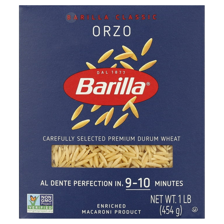 Barilla Classic Non-GMO, Kosher Certified Orzo Pasta, 16 oz | Walmart (US)