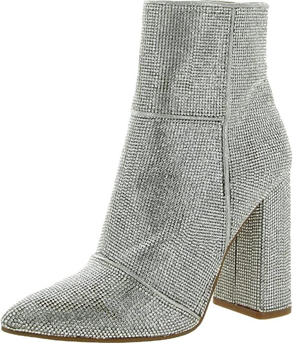 Amazon.com | Steve Madden Women's Noticed-R Ankle Boot, Rhinestone, 8 | Ankle & Bootie | Amazon (US)
