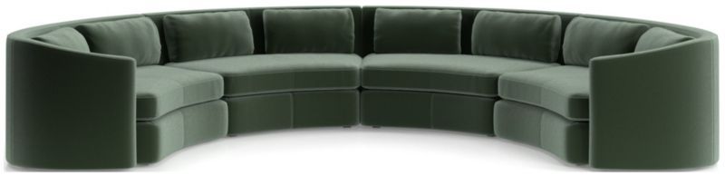 Nouveau 4-Piece Curved Sectional Sofa + Reviews | Crate & Barrel | Crate & Barrel