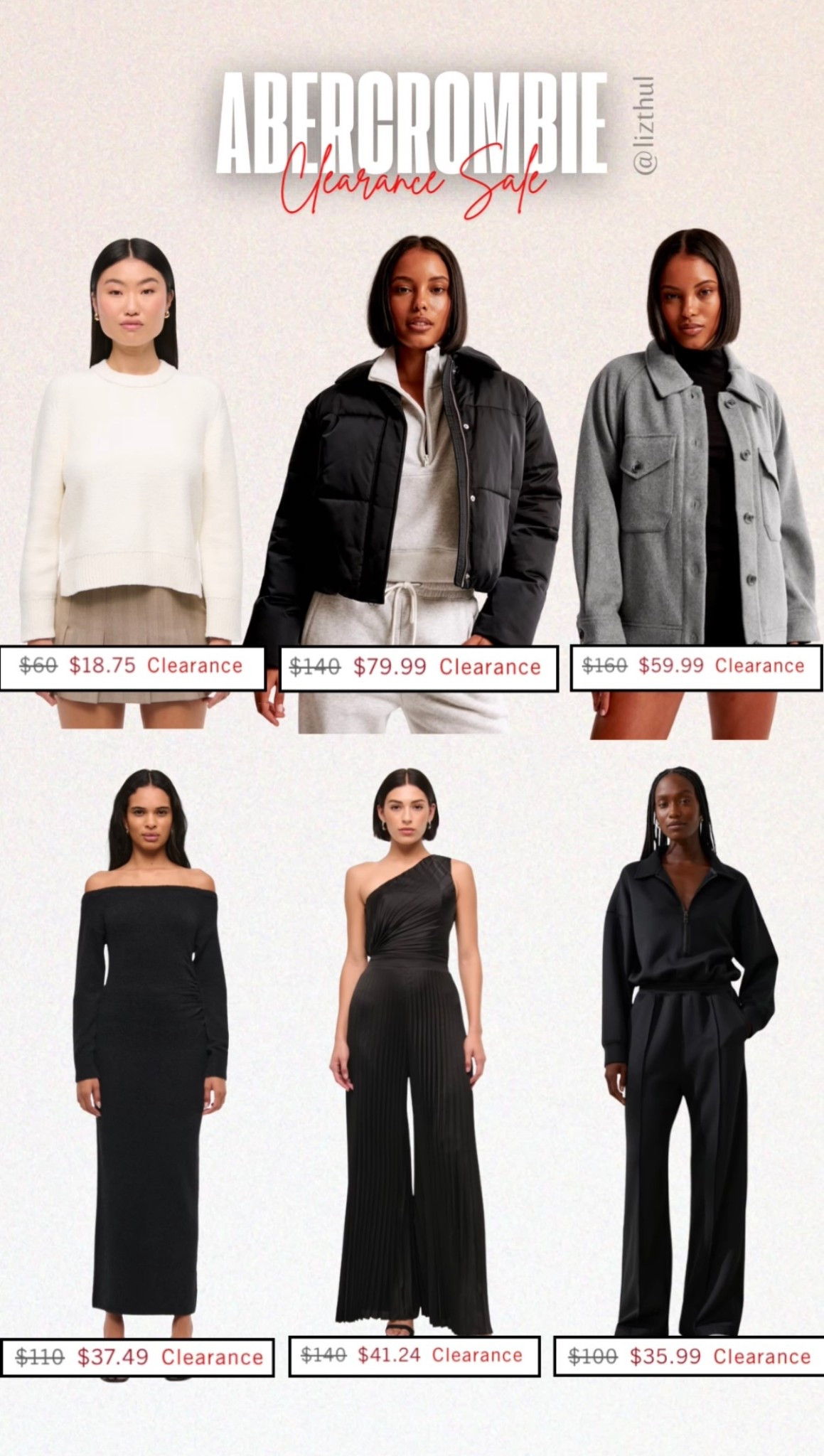 Abercrombie is doing a Sale of up to 60% off all Clearance items! Here are some styles in my cart that are in stock that would be perfect for Fall and Winter! Which one is your fav? 🤎

#LTKSaleAlert #LTKFallSale #LTKMidsize