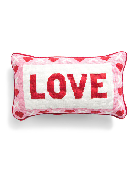 9x15 Love Hearts Needlepoint Pillow | Throw Pillows | Marshalls | Marshalls