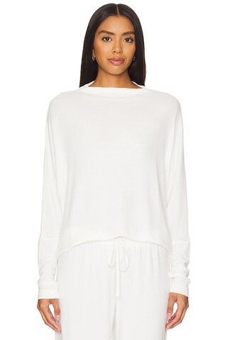 Cozy Time Mockneck Pullover in Black | Revolve Clothing (Global)