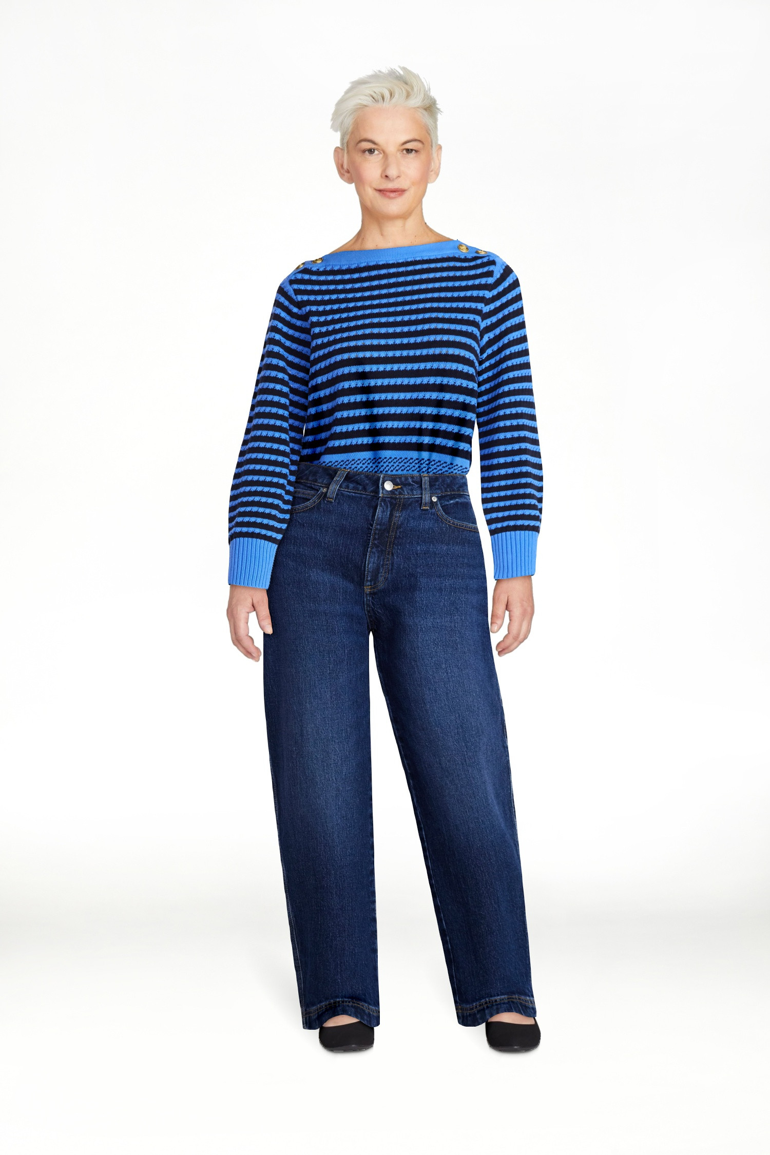 Free Assembly Women's Midrise Wide Leg Release Hem Jeans, 24" Inseam, Sizes 0-20 | Walmart (US)