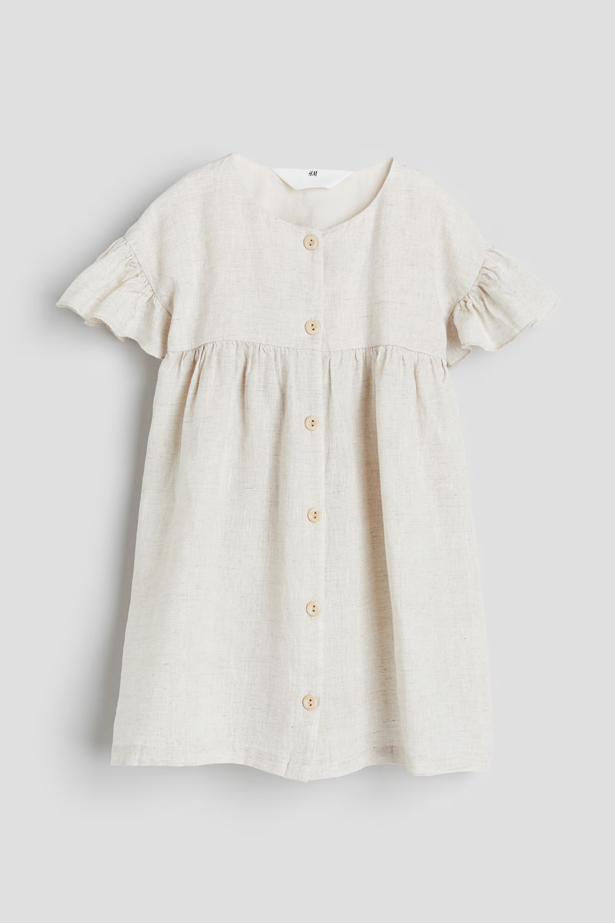 Flutter-sleeved Linen Dress | H&M (US + CA)