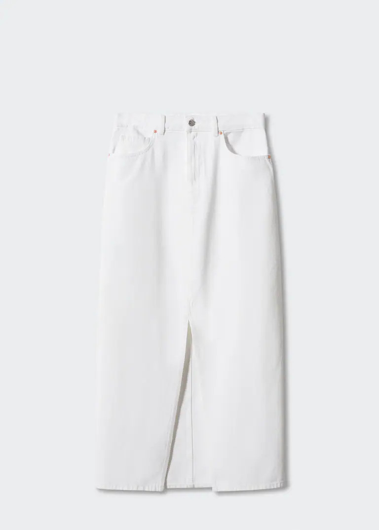 Slit denim skirt -  Women | Mango USA | MANGO (US)