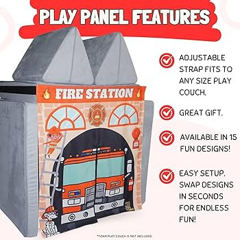 Couch Swag Play Panel for Childrens Foam Sofa Kids Couch (Firehouse) | Amazon (US)