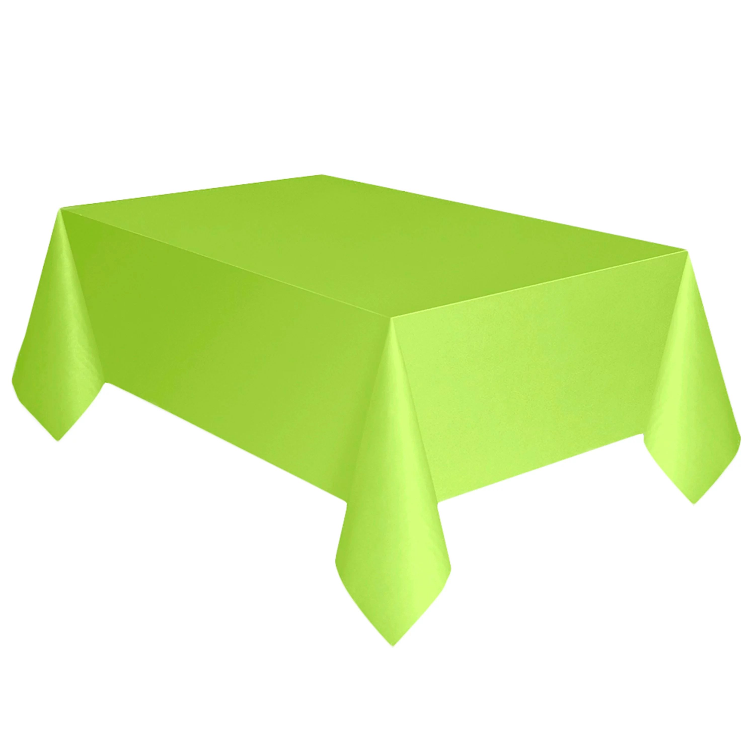 Way To Celebrate Plastic Party Tablecloths, 108 x 54in, Neon Green, 3ct - Walmart.com | Walmart (US)