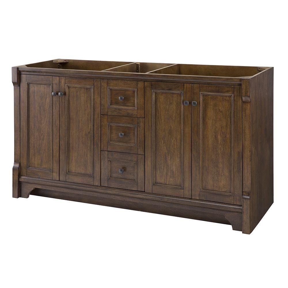 Home Decorators Collection Creedmoor 60 in. W Bath Vanity Cabinet Only in Walnut | The Home Depot
