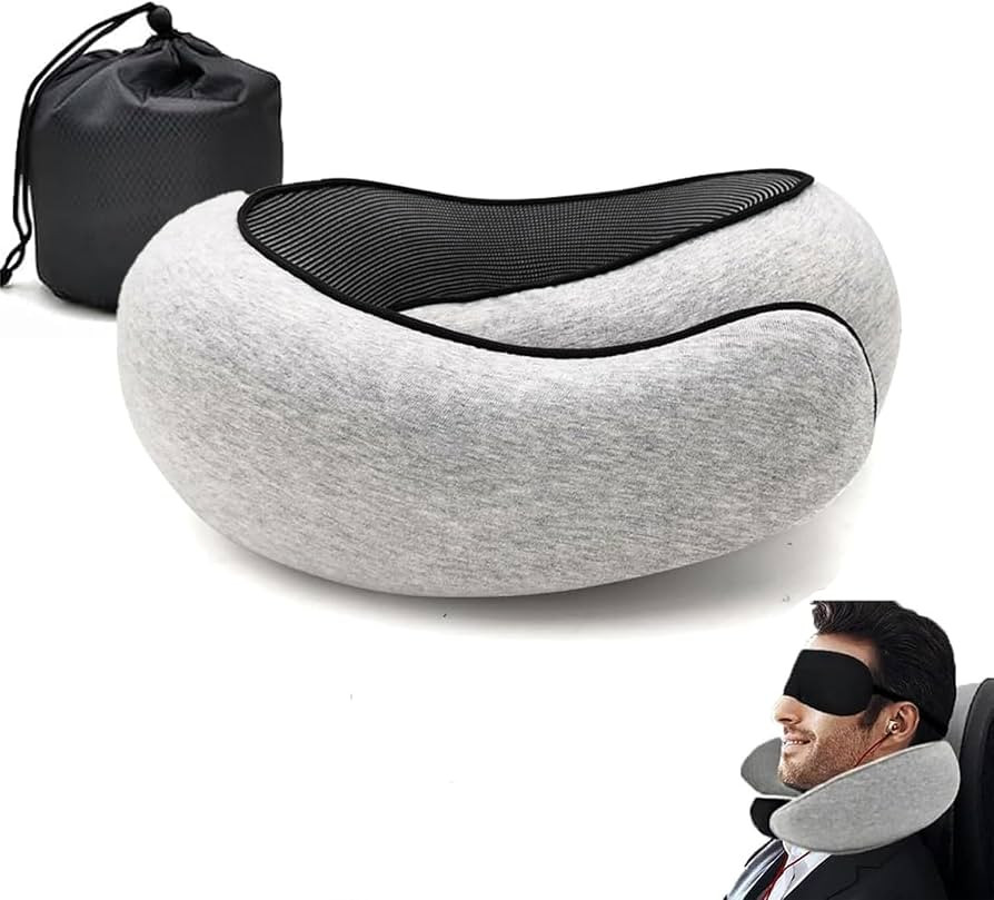 Travel Neck Pillow, Memory Foam Airplane Travel Pillow, 360 Degree Comfort and Breathability, Was... | Amazon (US)