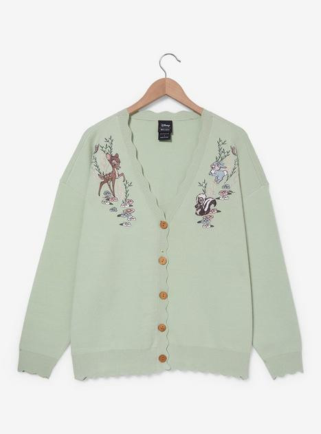 Disney Bambi Floral Characters Embroidered Women's Plus Size Cardigan - BoxLunch Exclusive | BoxL... | BoxLunch
