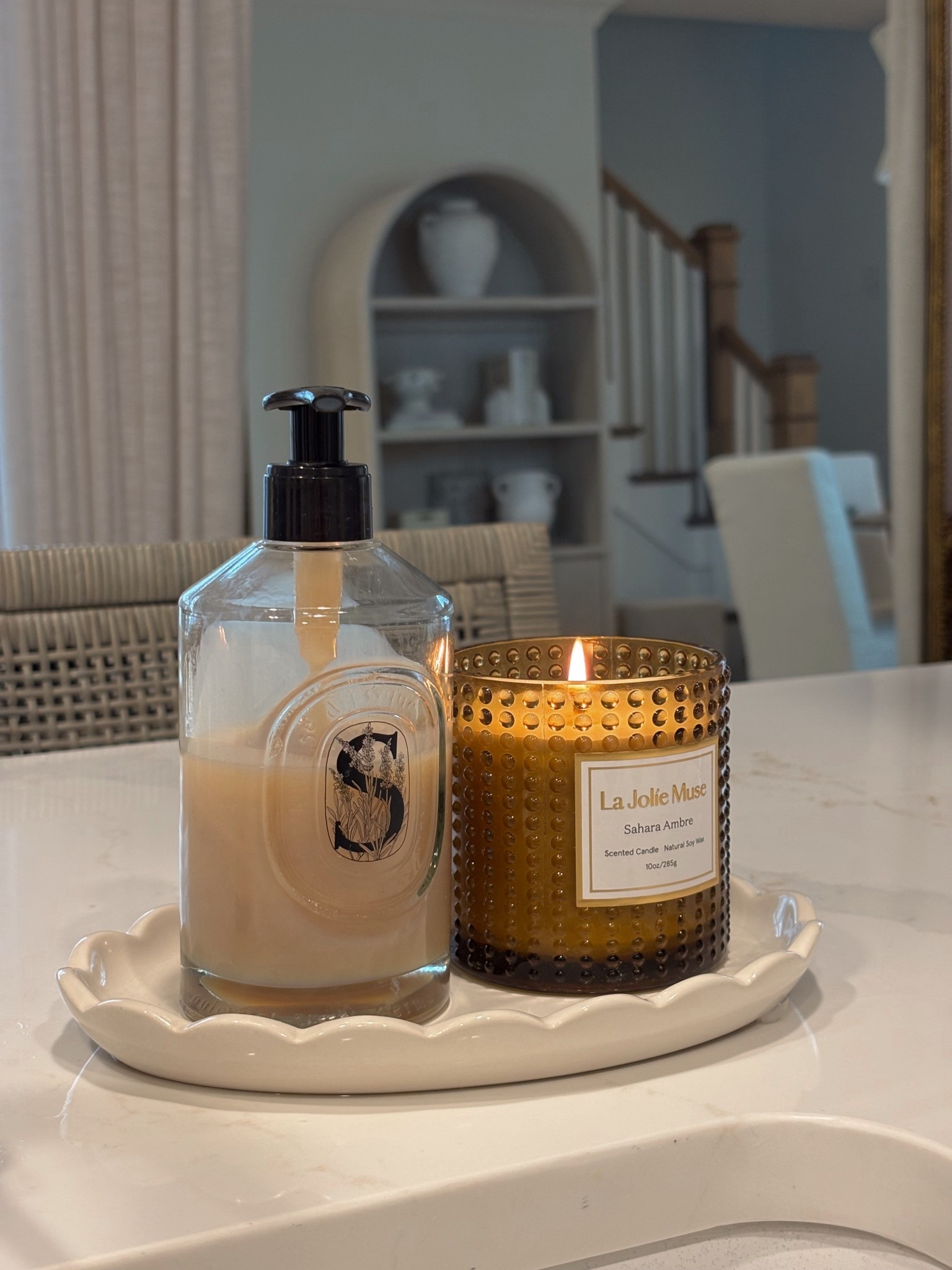 Love this candle for fall 🕯️ soap dish is from Target! This soap is pricey but I just refill the bottle since it’s my initial 🤎 

#LTKHome #LTKFindsUnder50 #LTKStyleTip