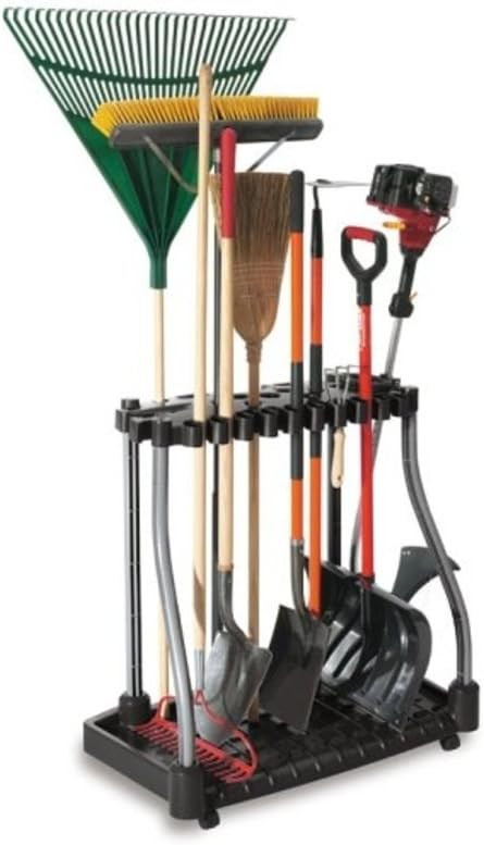 Rubbermaid Garage Tool Tower Rack, Easy to Assemble, Wheeled, Organizes Up to 40 Long-Handled Too... | Amazon (US)