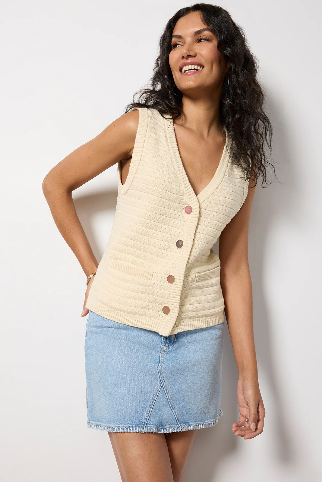 Textured Sweater Vest | Evereve