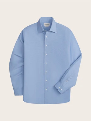 Essential Blue End-on-End Dress Shirt | The Black Tux