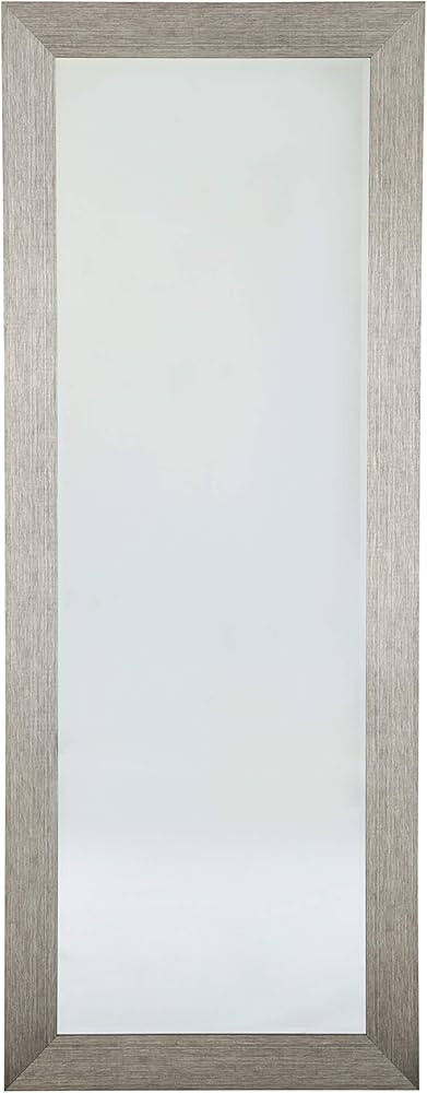Signature Design by Ashley Duka Contemporary Framed Floor Mirror , Silver | Amazon (US)